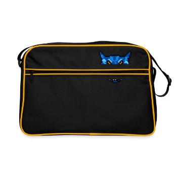 bleu loup - Sac Retro - noir/or - Devant