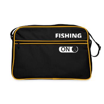 FISHING ON FISHING - Retro Bag - black/gold - Front