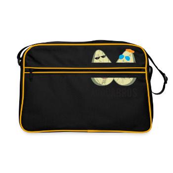 Frucht / Früchte: Avocado - Avocabros - BFF - Retro Tasche - Schwarz/Gold - Vorne