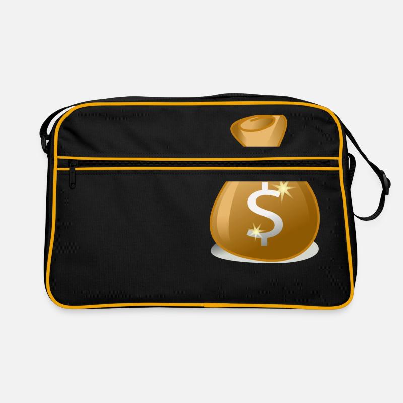 Geldsack - Retro Tasche - Schwarz/Gold