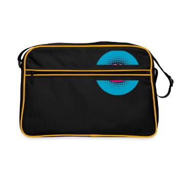 Pop Art / Graphic Novel: WOW - bouche, lèvres, moue - Sac Retro - noir/or - Devant