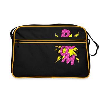 Pop Art / Graphic Novel: BOOM - bulle, la foudre - Sac Retro - noir/or - Devant