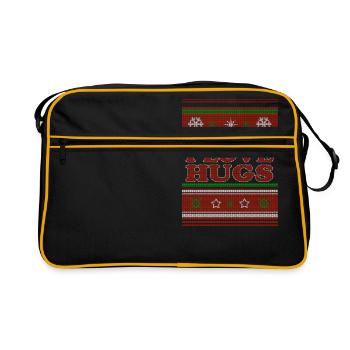 Christmas ch love hugs CHRISTMAS SWEATER - Retro Bag - black/gold - Front