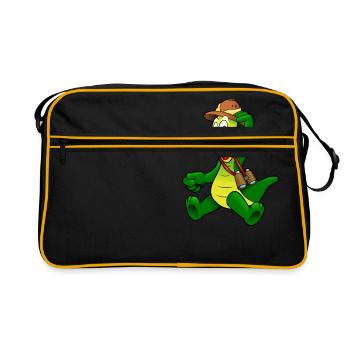 Kroko 12 - Retro Bag - black/gold - Front