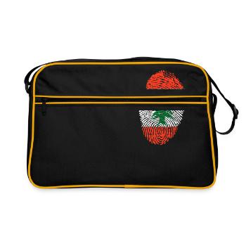 fingerprint i love LIBANON - Retro Tasche - Schwarz/Gold - Vorne