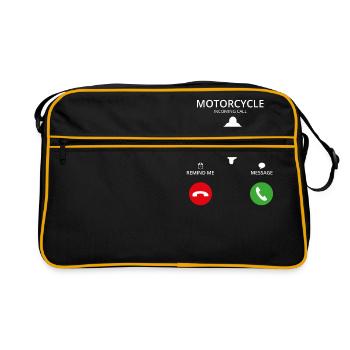 Call Mobile Call biker sport motorcycle - Retro Bag - black/gold - Front