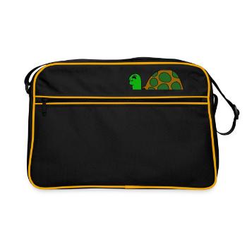 sea turtle tortoise tortoises15 - Retro Bag - black/gold - Front