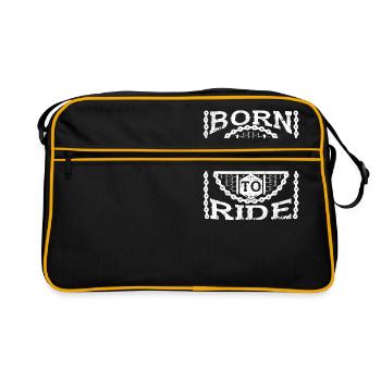 né motard tour cadeau d'anniversaire vélo 1984 - Sac Retro - noir/or - Devant