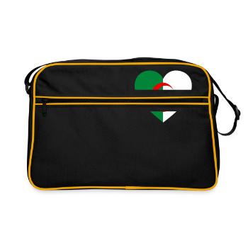 Love Amour cadeau algeria algérie - Sac Retro - noir/or - Devant