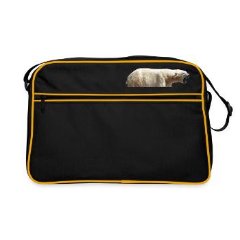 polar bear north pole north pole alaska11 - Retro Bag - black/gold - Front