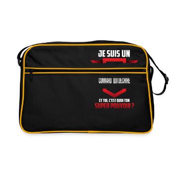 connard qui de chire - Sac Retro - noir/or - Devant