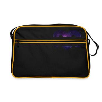 Cadeau d'anniversaire astrophysicien du cœur de l'espace - Sac Retro - noir/or - Devant