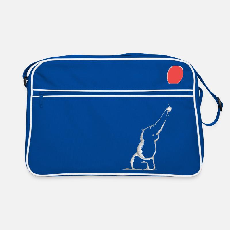 junger Elefant mit Luftballon Baby | Geschenkidee Retro Tasche