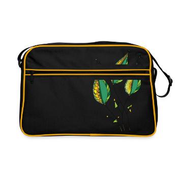 Feuilles décoratives - Sac Retro - noir/or - Devant