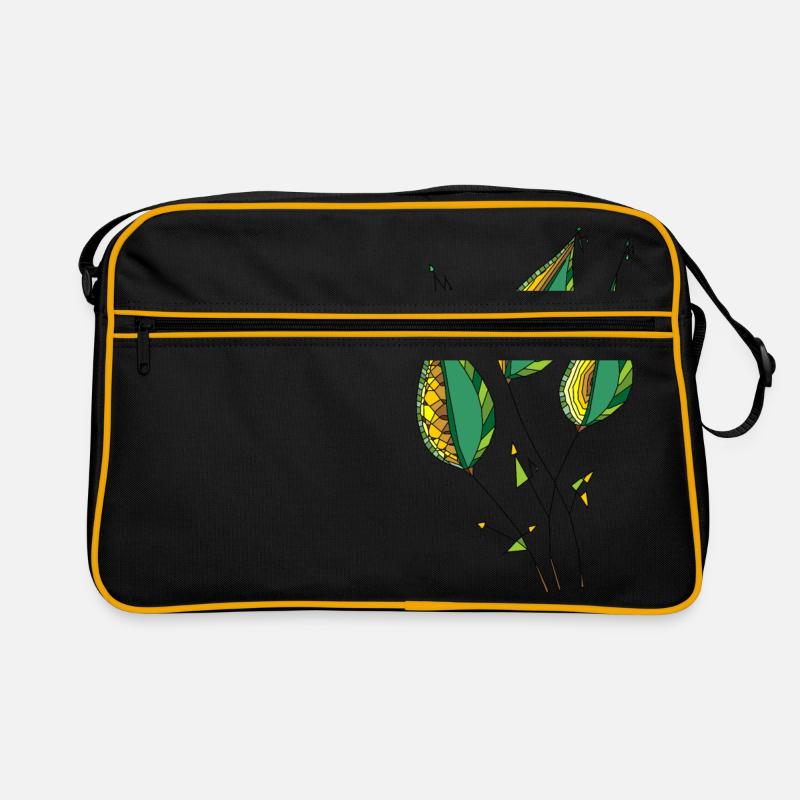 Dekorative Blätter Retro Tasche
