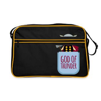 Thor Thunder dieu God of Thunder poitrine poche bébé - Sac Retro - noir/or - Devant