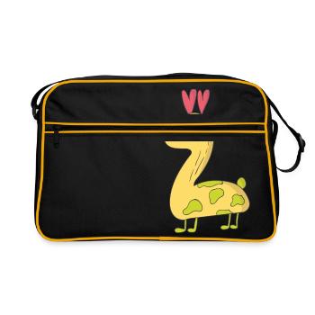 Monster - Retro Tasche - Schwarz/Gold - Vorne