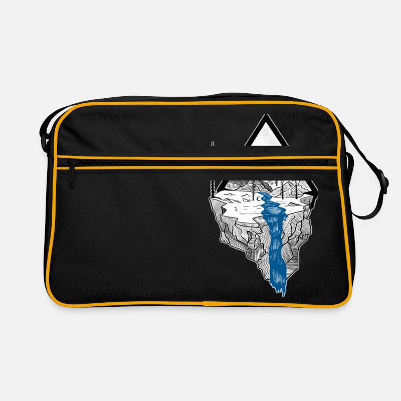 landscape with mountains Retro Bag