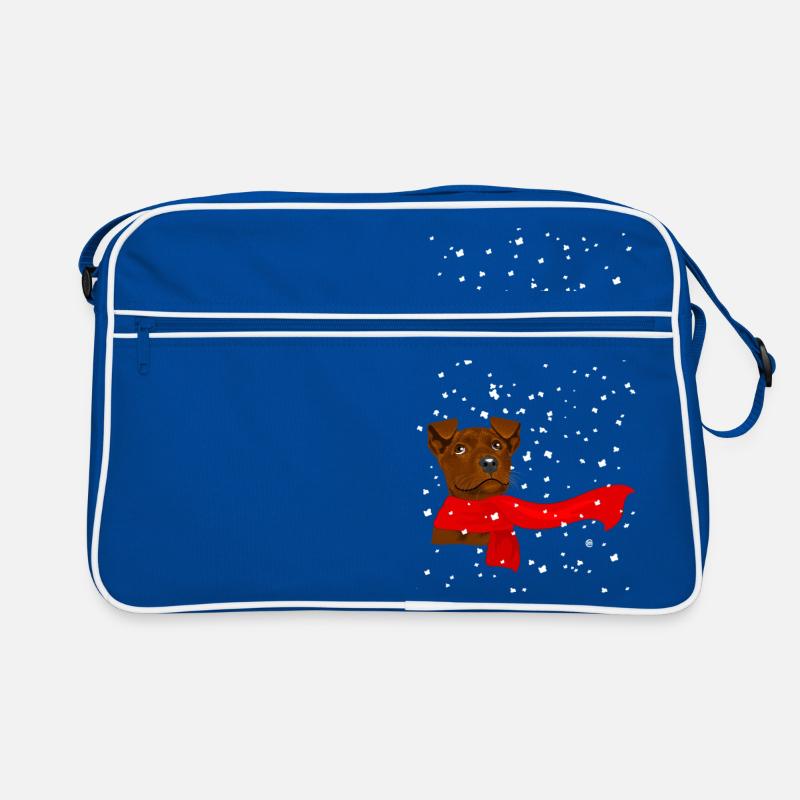 Schnee Hündchen Retro Tasche