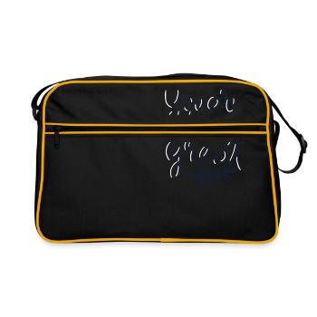 Tu te débrouilles bien! - Sac Retro - noir/or - Devant
