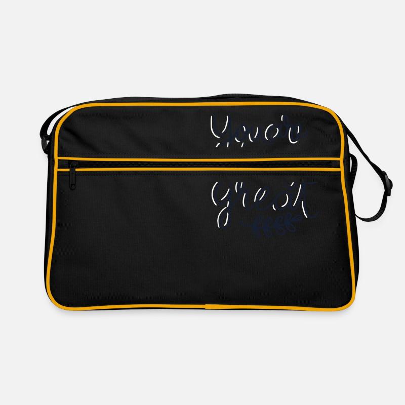 You are doing great ! - Retro Tasche - Schwarz/Gold