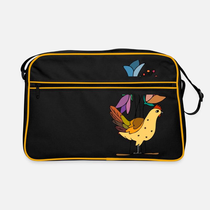 Henne - Retro Tasche - Schwarz/Gold