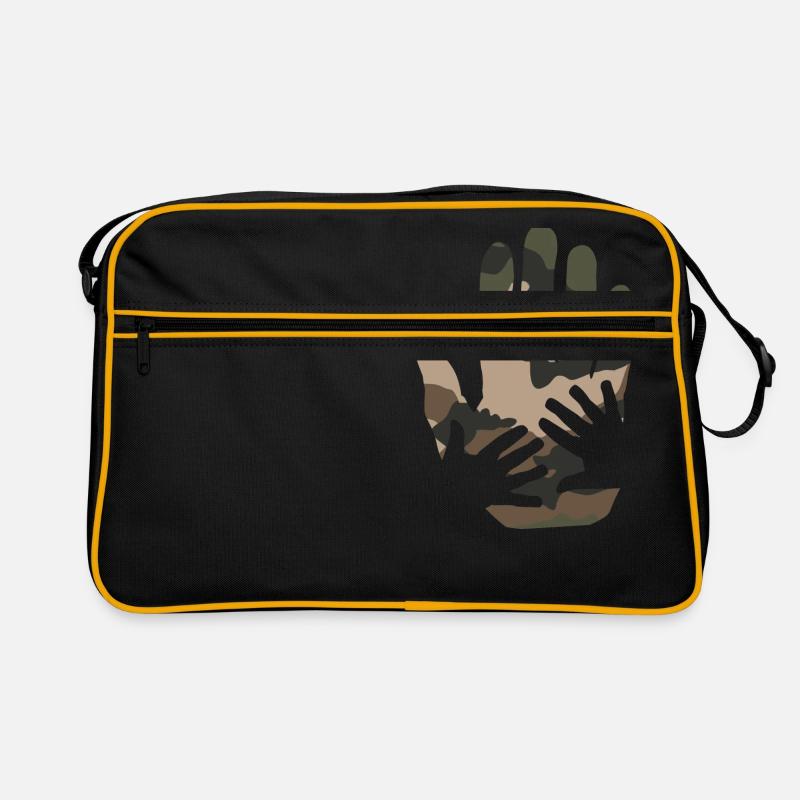 camo hands french army pattern Retro Bag