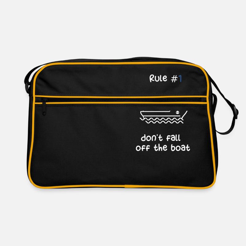 BATEAU DE CROISIÈRE - NAVIRE DE CROISIÈRE BLANC ET BLEU Sac Retro