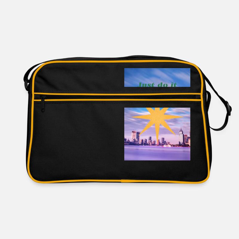 Just do it - Retro Tasche - Schwarz/Gold