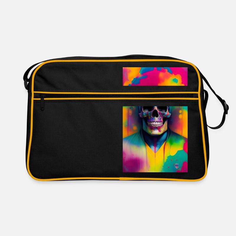 ARTWORK Couleur du crâne Sac Retro