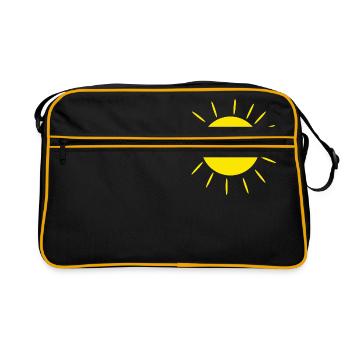 Sun sky gift idea for the summer - Retro Bag - black/gold - Front