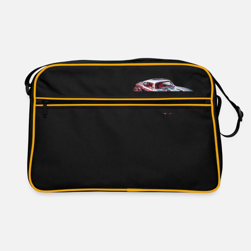 Cooles Auto mit bunten Farben Retro Tasche