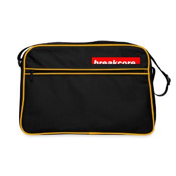 techno mixe rouge bass bpm breakcore - Sac Retro - noir/or - Devant