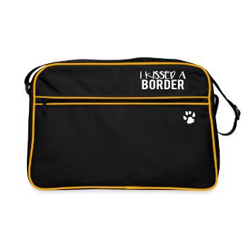 i kissed a border collie - Sac Retro - noir/or - Devant