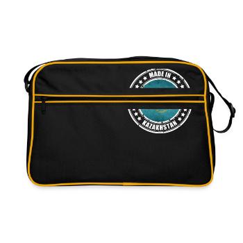 Fabriqué au Kazakhstan - Sac Retro - noir/or - Devant