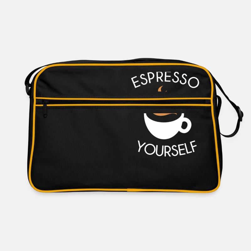 espresso vous-même - Sac Retro - noir/or