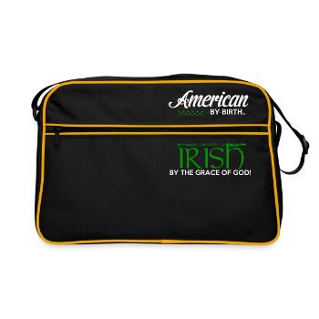 Américain de naissance - irlandais par la grâce de Dieu - Sac Retro - noir/or - Devant