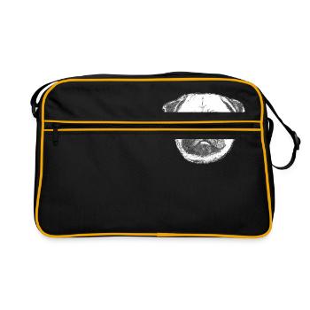 PUG | MOPS - DRAWN - Retro Bag - black/gold - Front