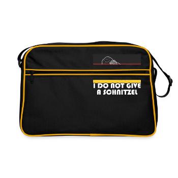 I do not give a Schnitzel T-Shirt - Retro Tasche - Schwarz/Gold - Vorne