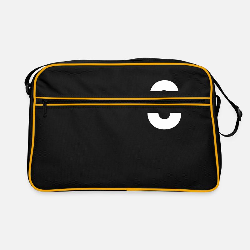 Number 3, number 3, 3, three, number three, three - Retro Bag - black/gold