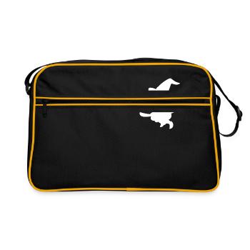 Witch, broom, witch - Retro Bag - black/gold - Front