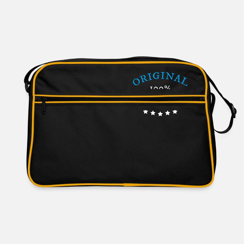 Original 100% Florian, Geschenk, - Retro Tasche - Schwarz/Gold