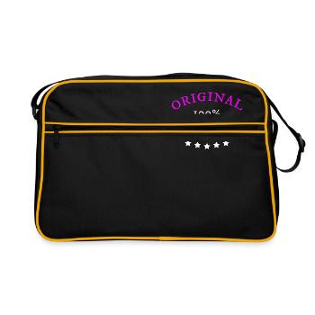 100% original Paula, cadeau, nom - Sac Retro - noir/or - Devant