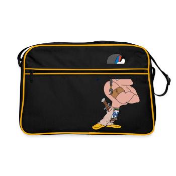 indian indian american tent tent teepee tomahawk - Retro Bag - black/gold - Front