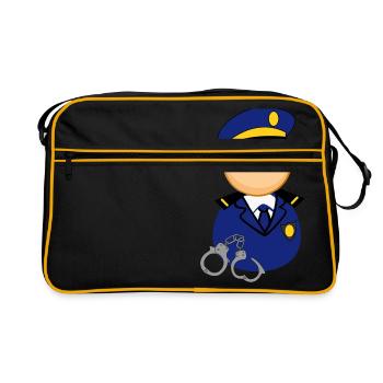 officier de police - Sac Retro - noir/or - Devant