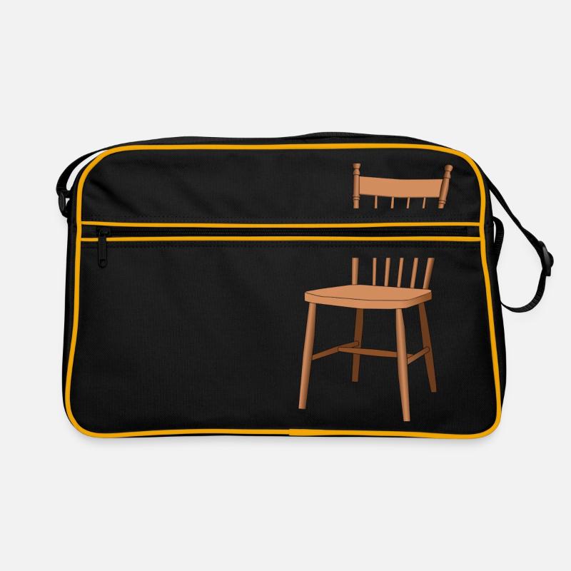 sofa couch chair table stuhl tisch lamp lampe benc - Retro Tasche - Schwarz/Gold
