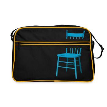 sofa couch chair table chair table lamp lamp lamp benc - Retro Bag - black/gold - Front