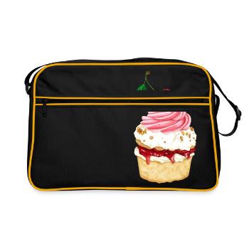 Black Forest Cherry Tart - Retro Bag - black/gold - Front