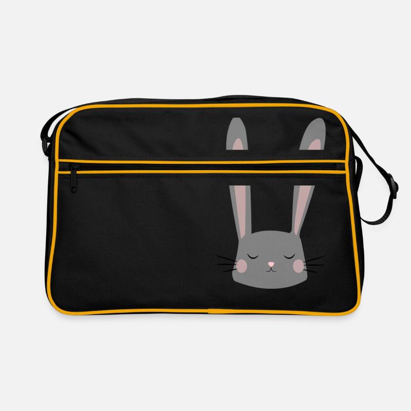 petit lapin - Sac Retro - noir/or