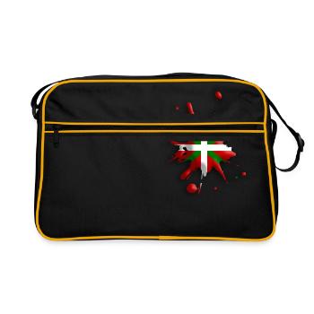 Drapeau Basque tâche 3 - Sac Retro - noir/or - Devant